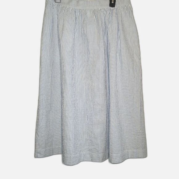 New H&M Blue Striped Midi Skirt 14 - Picture 4 of 9